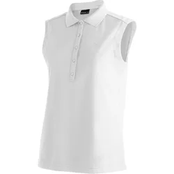 Ulrike Sleeveless Damen Poloshirt, weiß 40