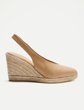 Yute de mujer cuña, 7 cuerdas destalonado pico en piel - Latouche - FashionsVida