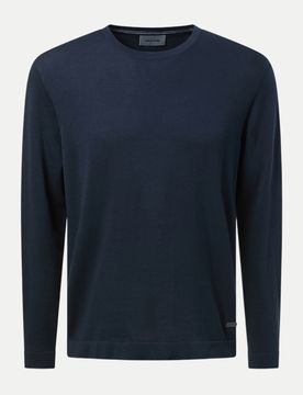 Basic Strickpullover Blau M