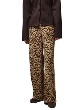 Pantalon Taille Haute Bosella Printed Wide Natural / Leo S