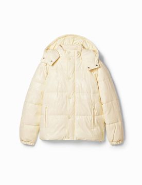 Veste matelassée camouflage, Polyester, Blanc, S