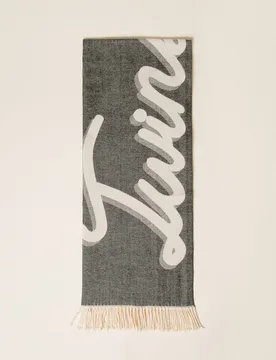 Écharpe en drap jacquard avec logo - TWINSET - FashionsVida