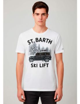 Para hombre. ARN0004 Camiseta Arnott Warm Ski Lift (S), Casual, Algodón, Manga corta