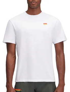 T-shirt à Manches Courtes Tricolour Embroidery White 01 L