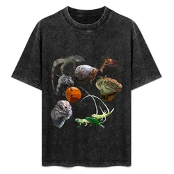 Mixed Reptile T-Shirt Minimalist Casual Short Sleeve Top