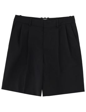 BALMAIN Wool Darted Bermuda Shorts