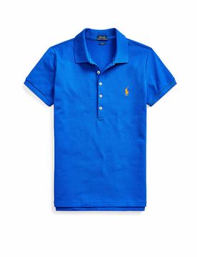 POLO Poloshirt Slim Fit JULIE blau M damen