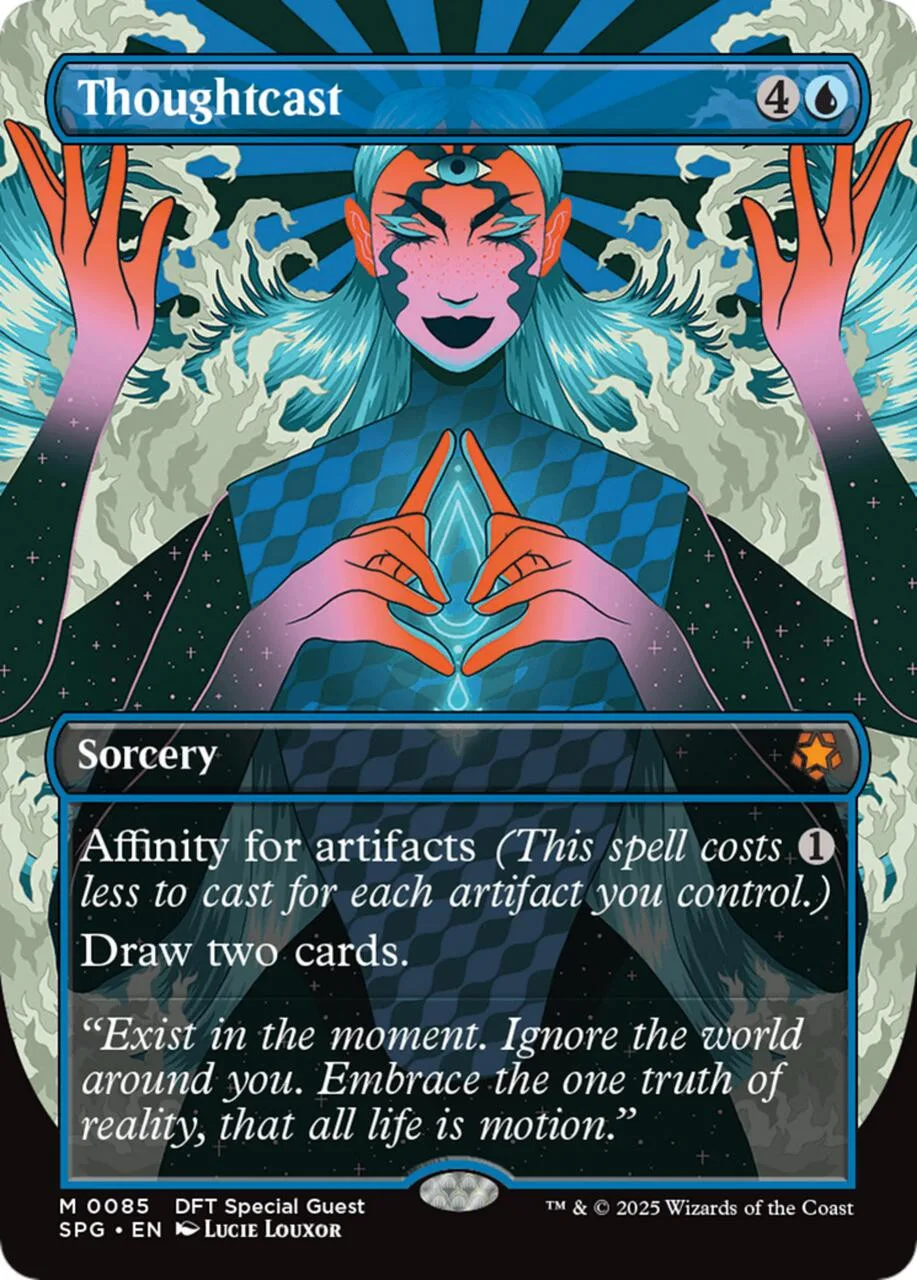 Thoughtcast (Borderless Foil) Special Guests - Magic: The Gathering - FashionsVida