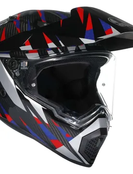 Casco Moto Integrale AX9 STEPPA Carbon Rosso Blu taglia XS - AGV - FashionsVida