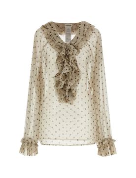 Parosh blusa pallina donna beige