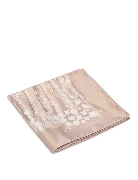 Foulard In Seta Con Stampa Rosette