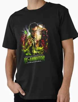 Horror Doctor Scare You To Pieces Re Animator 1985 Retro zombie movie Scary Halloween Gift T shirt Large size printed clothes - Aliexpress - FashionsVida