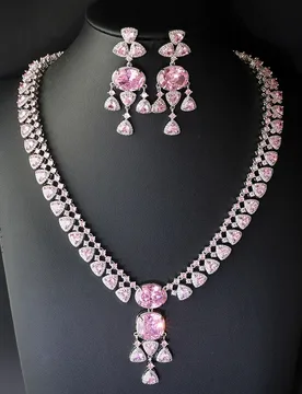 European and American Style Luxury Necklace Earrings Women's Jewelry Set Suitable for Wedding Brides Daily Travel Gifts M-1055 - Aliexpress - FashionsVida