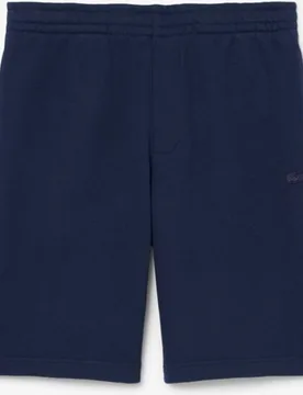 Pantalones cortos unisex de felpa de corte holgado en blanco - Lacoste - FashionsVida