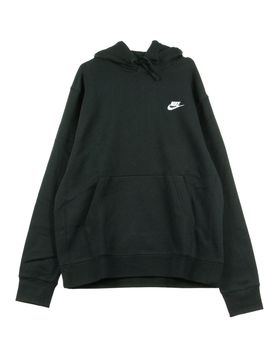 Felpa Cappuccio Uomo Sportswear Club Fleece Hoodie Black/black/white
