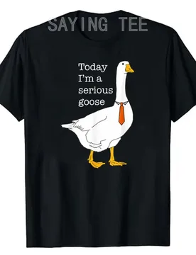 Today I'm A Serious Goose Silly Goose Cute Funny T-Shirt Sarcastic Joke Saying Tee Humorous Goose Lover Top Short Sleeve Blouses - Aliexpress - FashionsVida