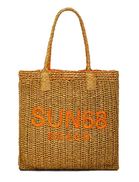 Big Bag Rafia 1864 Sabbia/arancio X33208 - SUN68 BEACH - FashionsVida