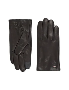 Guantes de cuero negro S/M - Tommy hilfiger - FashionsVida