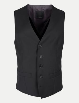 Slim-Fit Baukasten Weste Schwarz 50
