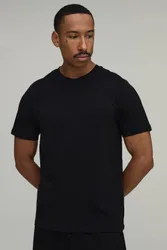 Herren Schmal Geschnittenes Basic-Oberteil Black Größe XL