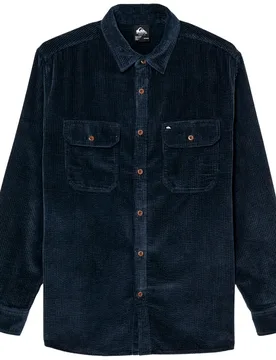 Camicia A Maniche Lunghe Venture Cord Dark Navy L - Quiksilver - FashionsVida