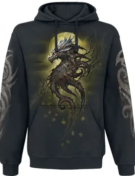 Kapuzenpullover - Oak Dragon - S - für Männer - Größe S - schwarz - Männer - male - Spiral - FashionsVida