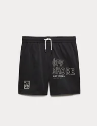 Off Shore Graphic Swim Shorts (6-16 Yrs) Black male