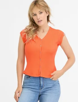 T-Shirt - Nomera - M bis XL - für Damen - Größe XL - orange - Frauen - female - Ragwear - FashionsVida