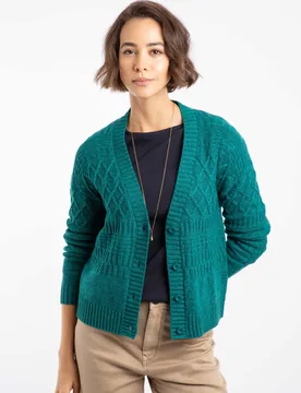 Amiens Womens Mixed Stitch Cardigan - - Size: 22 - Weird Fish - FashionsVida
