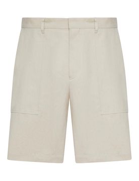 Bermuda in misto cotone e lino
