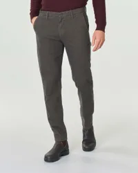 Pantalone chino fango micro armatura in cotone stretch