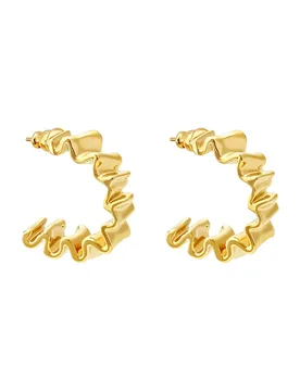 VAROLE Irregular C-shaped Earrings For Women Wavy Design Fashionable Earrings Party Jewelry Accessories Gift - Aliexpress - FashionsVida