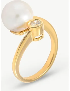 Anillo perla 10mm y circonita redonda selene - Majorica - FashionsVida