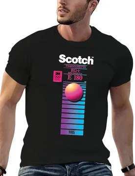 Vaporwave VHS Scotch E-180 EG+ T-Shirt cotton t shirts high quality cotton t shirt pack man tshirt T-shirt - Aliexpress - FashionsVida