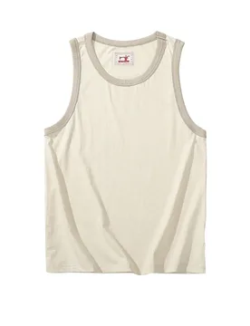 Akkad Kuti New Retro Casual Tank Top Men 100% Cotton Stitching Color Loose Tops Male O-Neck Sleeveless Oversize Vest Summer 2024 - Aliexpress - FashionsVida