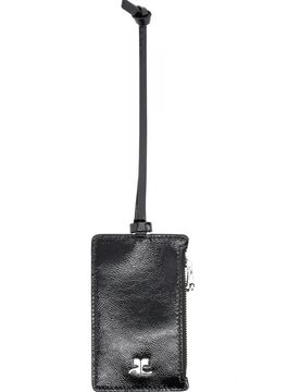 COURREGES LEATHER ZIPPED CARDHOLDER