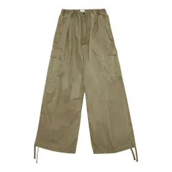 Pantalone paracargo unisex heavy popeline - dyed sage