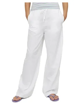 Pantalon Flora Linen Blend Jjxx White XS