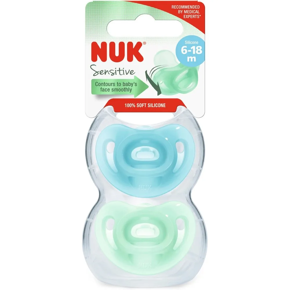 Chupete Sensitive 6-18 m Silicona 2 uds - NUK - FashionsVida