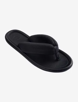 Ciabatte infradito Maxi Puffed Up nere con profili morbidi e cinturini imbottiti in tessuto - Havaianas - FashionsVida
