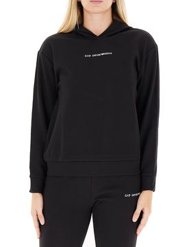 Felpa con cappuccio NERO S