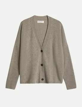 Marc O' Polo Strickjacke aus Wolle Beige L - Marc O'Polo - FashionsVida