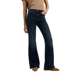 Jeans Taille Haute Willa Pl20508057sa Flare Fit Denim Stone Wash Blue Black 29