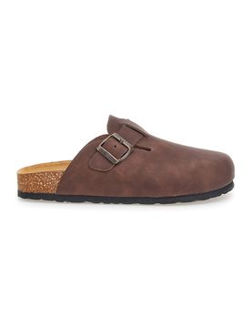 Ciabatte marrone con fibbia in vera pelle 335A013PR 41