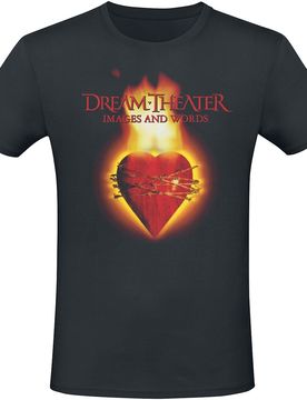 T-Shirt - Images & Words - Flaming Heart - S bis 4XL - für Männer - Größe 3XL - schwarz - Lizenziertes Merchandise! - Männer - male