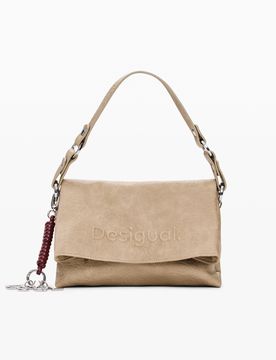 Bolso Efecto Piel Mediano, Mujer, Poliuretano, Blanco, U