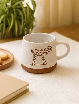 Tazza con motivo maculato - bianco