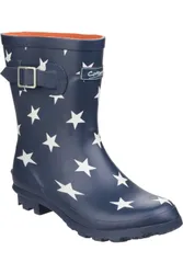 MidCalf Womens Badminton Patern Waterproof Wellies - - Size: 7
