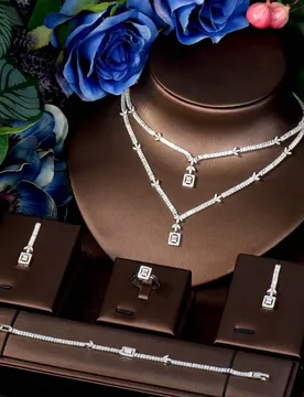 HIBRIDE New Design Necklace Stacking 2 Layers Pretty Jewellery Dress Accessories For Women Bridal Wedding Party Prom S-538 - Aliexpress - FashionsVida