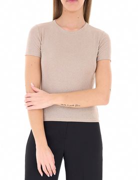 T-shirt a costine BEIGE M